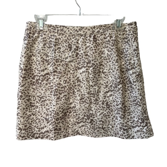 Free People Fake Out Skirt Faux Leather Faux Wrap Light Leopard Mini Women’s 8 - Picture 5 of 8